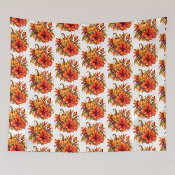 Item preview, Pumpkin Hibiscus | Halloween Tropical Watercolor designed and sold by Nolmo.
