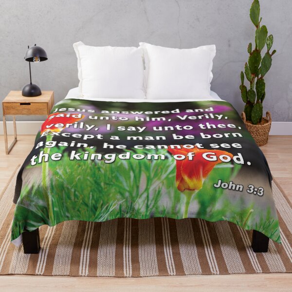 Item preview, John 3:3 Born Again - Poppies Photograph designed and sold by InsprtnlArtbyDP.