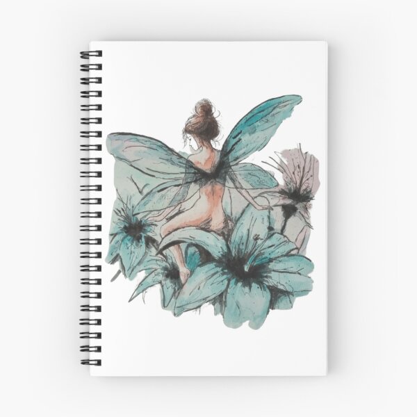 Item preview, Blue Winged Fairy Sitting Among Delicate Flowers designed and sold by EmptyForest.