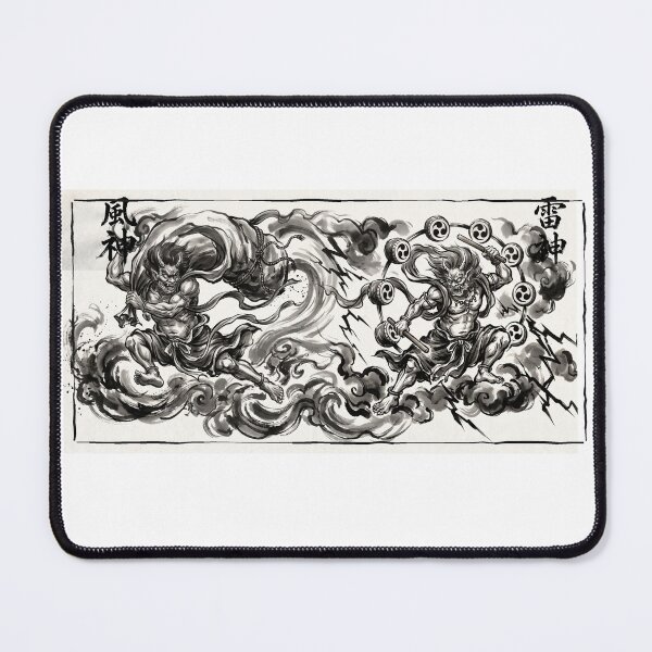 Item preview, Fujin Raijin Wind Thunder Gods Art designed and sold by Kanjigraphy.