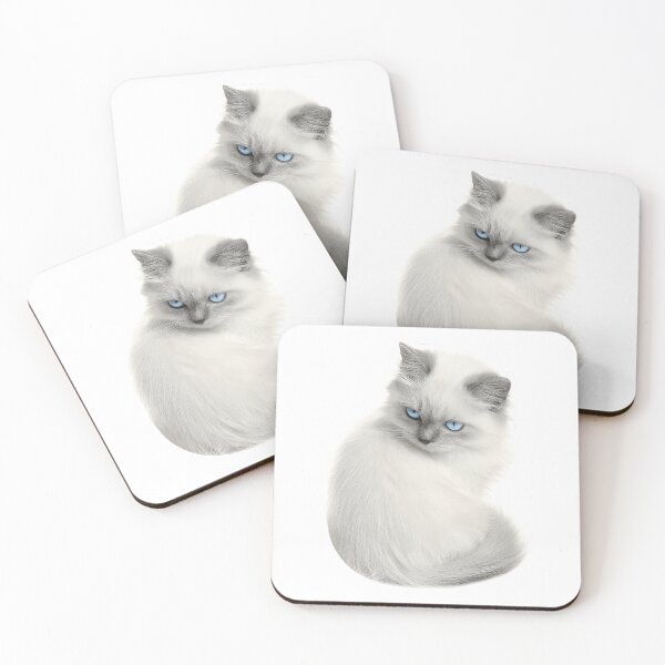 Item preview, Blue Eyed Fluffy Ragdoll Cat designed and sold by JenniferMoren.