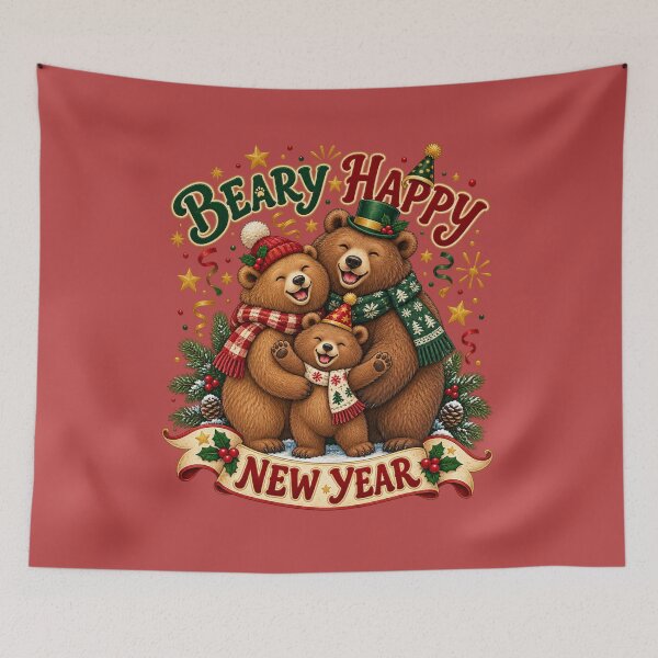 Item preview, Beary Happy New Year Family of Three designed and sold by Kolibra.