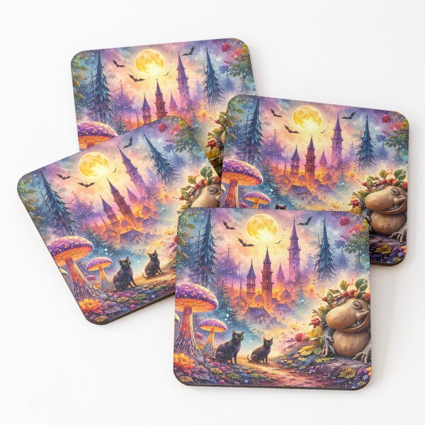 Item preview, Enchanted Night in Fantasy Forest designed and sold by cuprum.