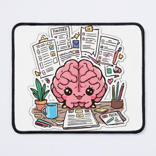 Item preview, Professional Procrastinator – Cute Funny Brain Cartoon Sticker designed and sold by Kiinaaa.