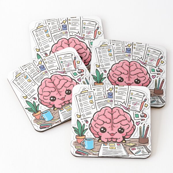 Item preview, Professional Procrastinator – Cute Funny Brain Cartoon Sticker designed and sold by Kiinaaa.