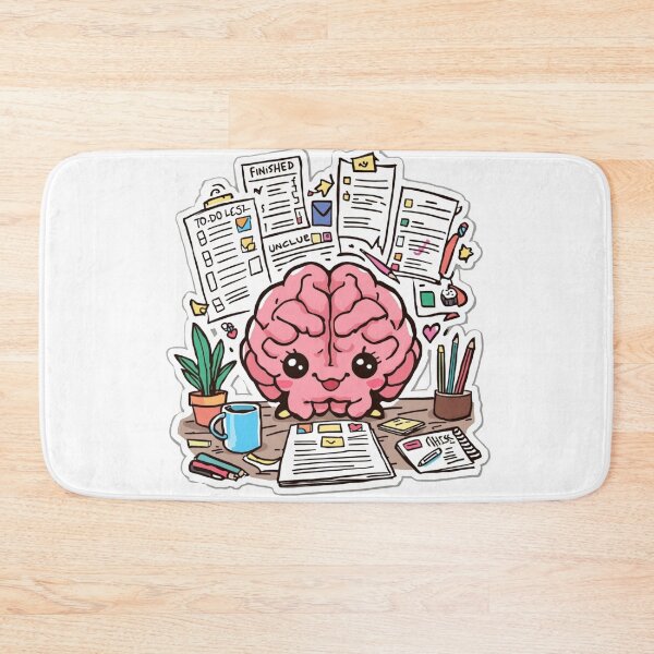 Item preview, Professional Procrastinator – Cute Funny Brain Cartoon Sticker designed and sold by Kiinaaa.