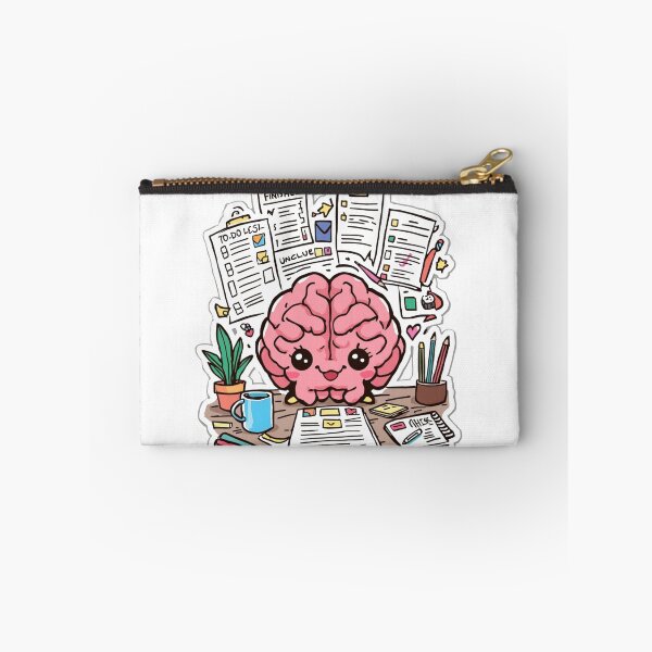Item preview, Professional Procrastinator – Cute Funny Brain Cartoon Sticker designed and sold by Kiinaaa.