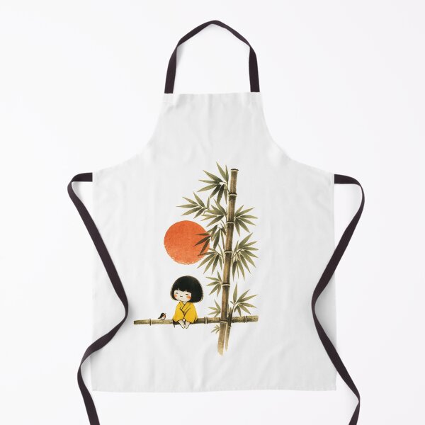 Item preview, Cute Japanese Girl Bamboo Sun Minimalist Art designed and sold by SK ArtNest.