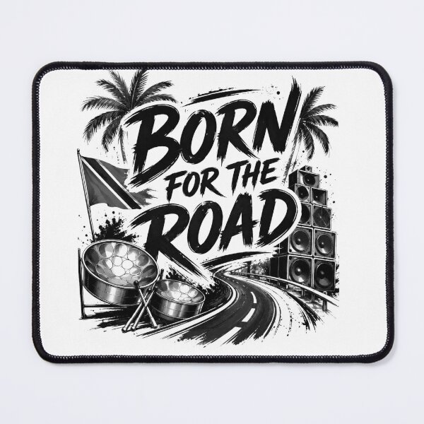 Item preview, Born for the Road Caribbean Carnival Soca Typography Shirt designed and sold by GiftLore Studio.