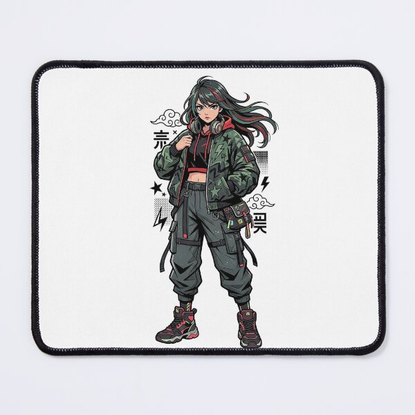 Item preview, Anime Techwear Girl Cyber Streetwear Futuristic Urban Style designed and sold by cannsuh.