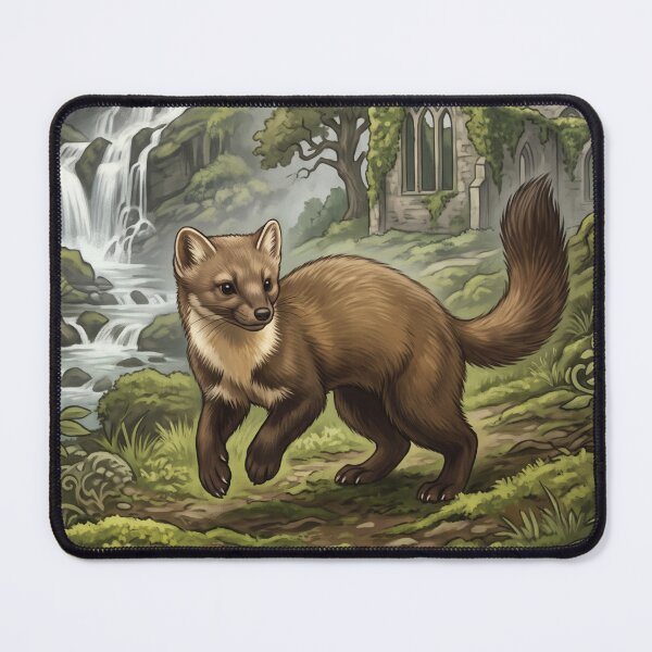 Item preview, Vintage Ring of Kerry Pine Marten Ireland Travel Art designed and sold by ZUMERI.