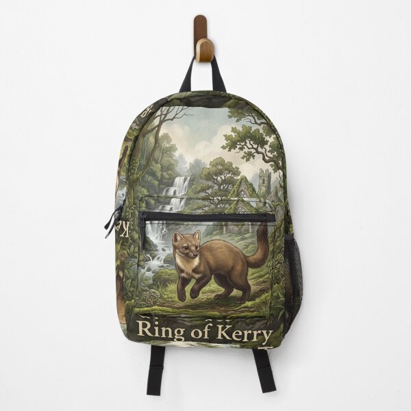Item preview, Vintage Ring of Kerry Pine Marten Ireland Travel Art designed and sold by ZUMERI.