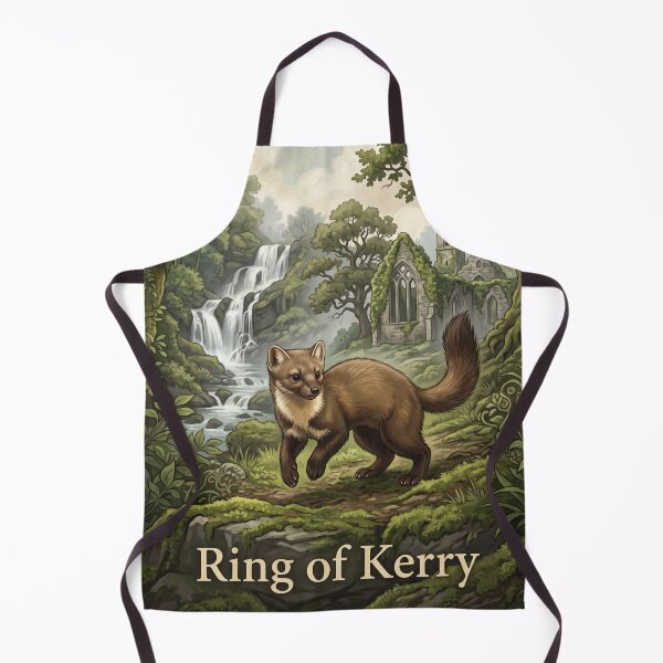 Item preview, Vintage Ring of Kerry Pine Marten Ireland Travel Art designed and sold by ZUMERI.