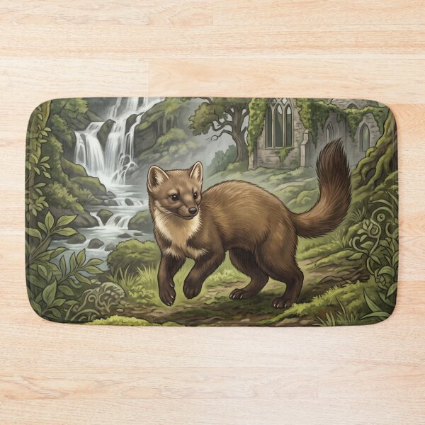 Item preview, Vintage Ring of Kerry Pine Marten Ireland Travel Art designed and sold by ZUMERI.