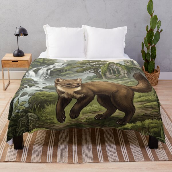 Item preview, Vintage Ring of Kerry Pine Marten Ireland Travel Art designed and sold by ZUMERI.