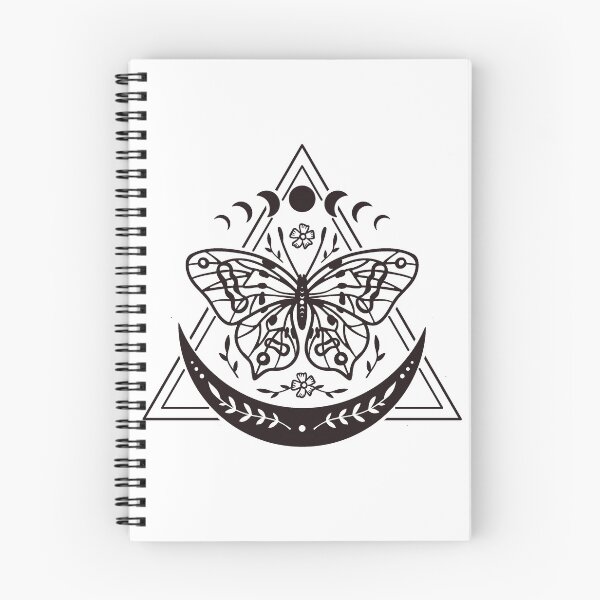 Item preview, Cosmic Butterfly Sacred Geometry Minimalist Line Art designed and sold by EleFile.