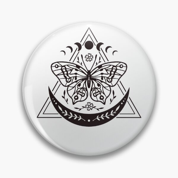 Item preview, Cosmic Butterfly Sacred Geometry Minimalist Line Art designed and sold by EleFile.