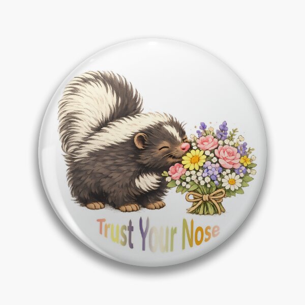 Item preview, Trust Your Nose – Cute Skunk Smelling Flowers designed and sold by Buli89.