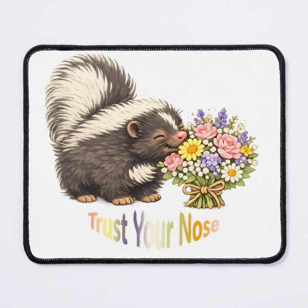 Item preview, Trust Your Nose – Cute Skunk Smelling Flowers designed and sold by Buli89.