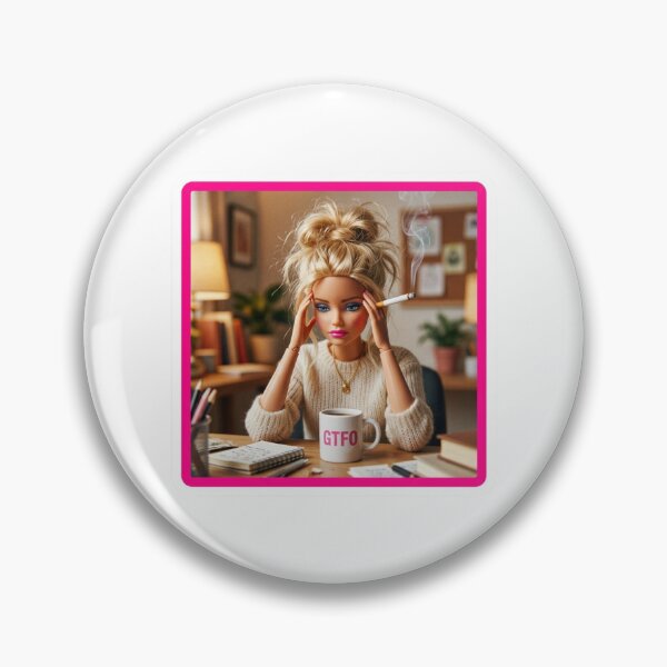 Item preview, Stressed Fashion Doll Desk Smoking GTFO Coffee Mug Funny Corporate Humor designed and sold by raedattia.