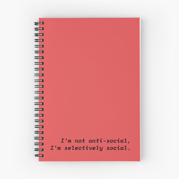 Item preview, Im Not Anti Social Im Selectively Social | Typewriter Quote designed and sold by Nikola Dio.