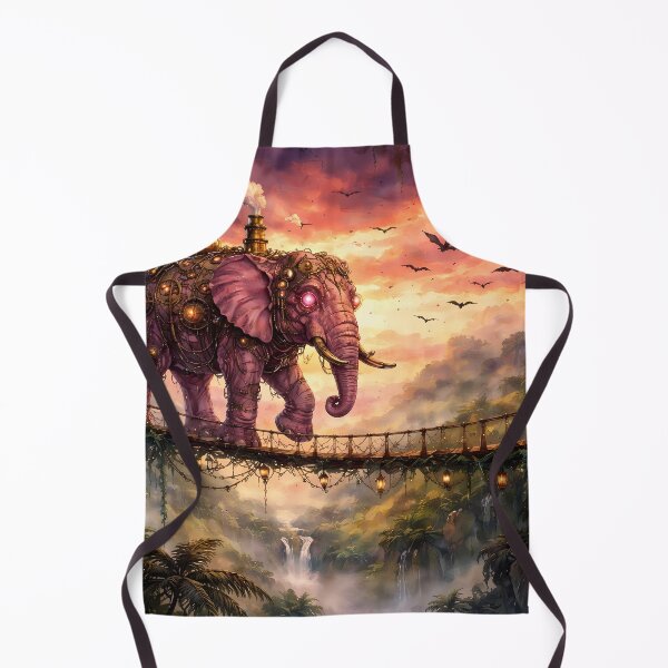 Item preview, Steampunk Elephant on Jungle Bridge designed and sold by cuprum.