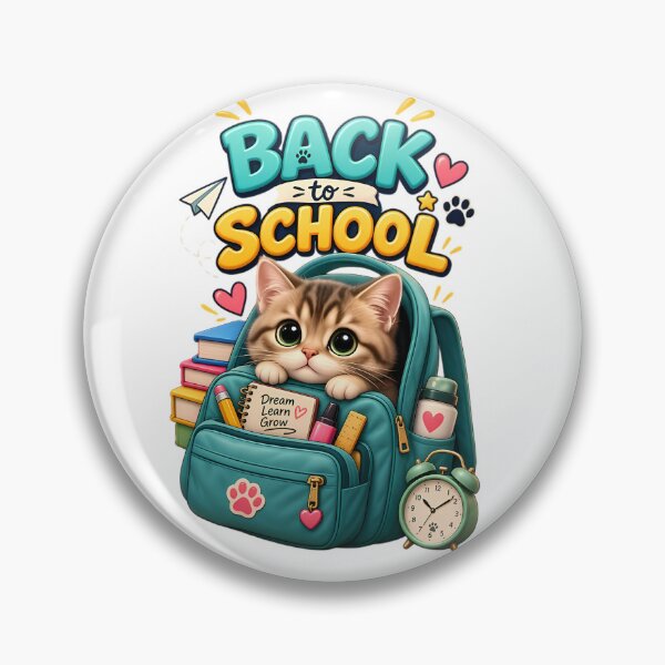 Item preview, Cute Back to School Kitten – Kawaii Cat with Backpack designed and sold by HoMya.