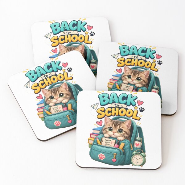 Item preview, Cute Back to School Kitten – Kawaii Cat with Backpack designed and sold by HoMya.
