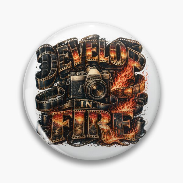 Item preview, Develop in Fire – Analog Film Photography Design designed and sold by Golden Era Studio.