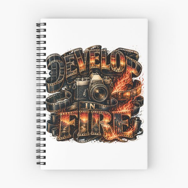 Item preview, Develop in Fire – Analog Film Photography Design designed and sold by Golden Era Studio.
