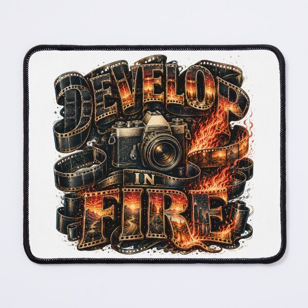 Item preview, Develop in Fire – Analog Film Photography Design designed and sold by Golden Era Studio.