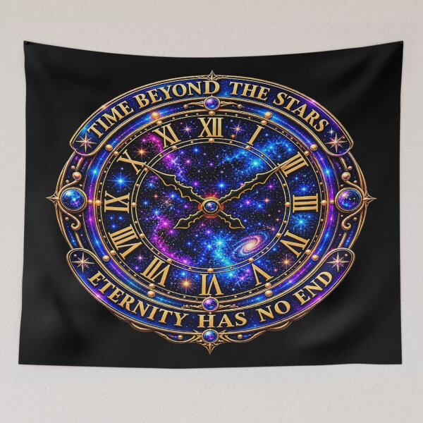 Item preview, Time Beyond the Stars – Cosmic Eternal Clock designed and sold by TroviTutto.