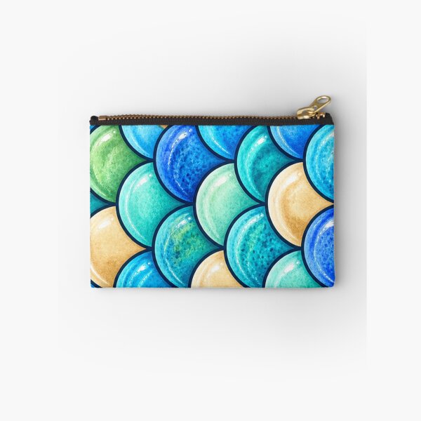 Item preview, Aqua Ocean Scales – Turquoise Sea Bed Pattern designed and sold by annenambiro.