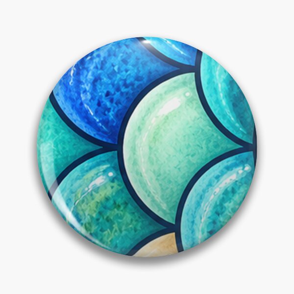 Item preview, Aqua Ocean Scales – Turquoise Sea Bed Pattern designed and sold by annenambiro.