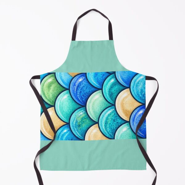 Item preview, Aqua Ocean Scales – Turquoise Sea Bed Pattern designed and sold by annenambiro.