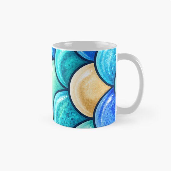 Item preview, Aqua Ocean Scales – Turquoise Sea Bed Pattern designed and sold by annenambiro.