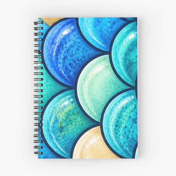 Item preview, Aqua Ocean Scales – Turquoise Sea Bed Pattern designed and sold by annenambiro.