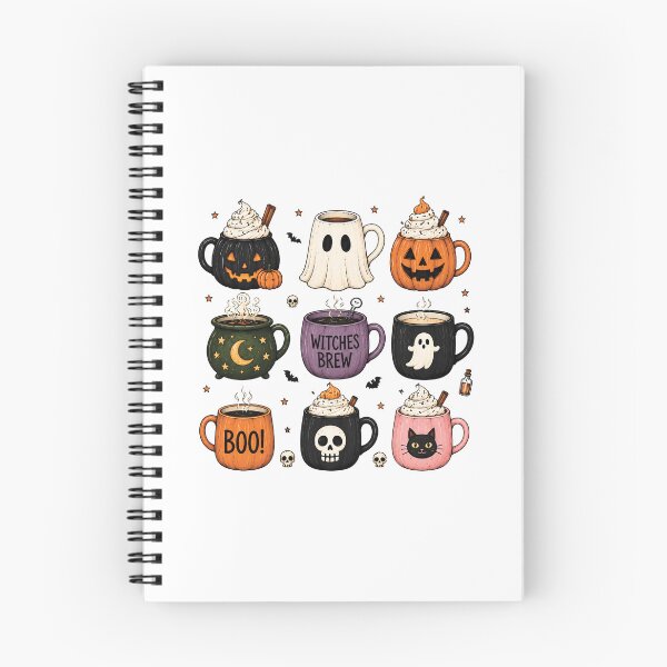 Item preview, Halloween Spooky Mugs T-Shirt | Witchy Brew Pumpkin Ghost Skull Cat Tee designed and sold by MAPDDesigns.