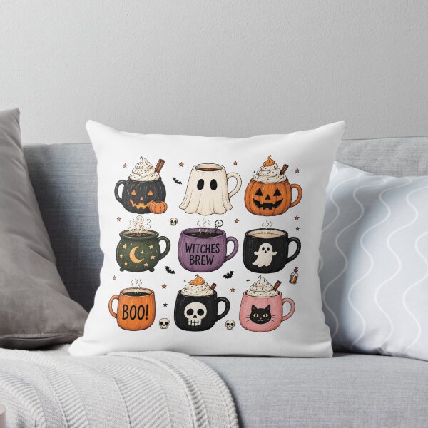 Item preview, Halloween Spooky Mugs T-Shirt | Witchy Brew Pumpkin Ghost Skull Cat Tee designed and sold by MAPDDesigns.