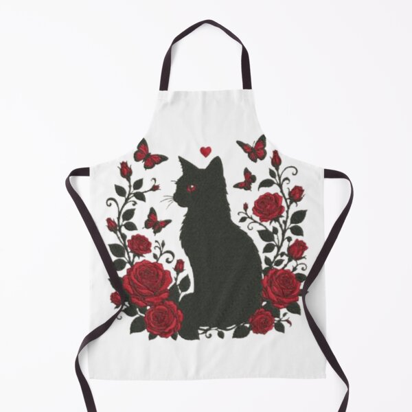 Item preview, kawaii Halloween Black Cat Red Roses butterfly gift designed and sold by Amzkao.