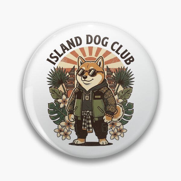 Item preview, Island Dog Club Tropical Shiba Inu Bali Vintage designed and sold by cannsuh.