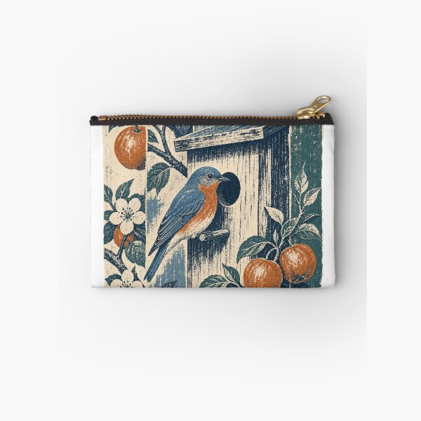 Item preview, Eastern Bluebird on the Orchard Nest Box Wild Bird Wildlife Art designed and sold by VisualArtsOasis.