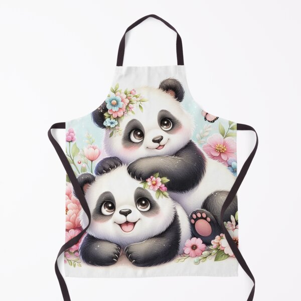Item preview, Playful Pandas Cuddling in Pastel Flowers designed and sold by J-CCreations.