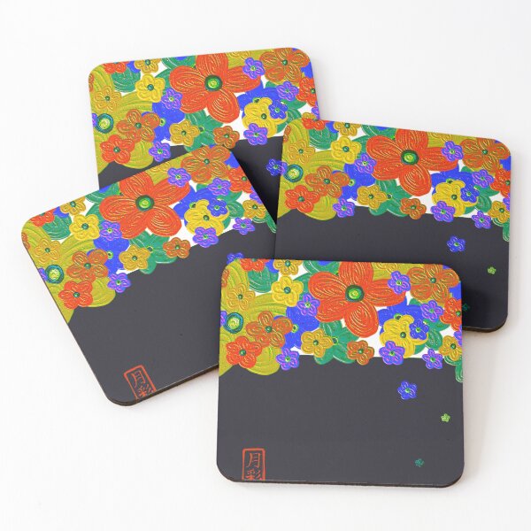 Item preview, colorful happy green and yellow flowers designed and sold by digital-artemis.