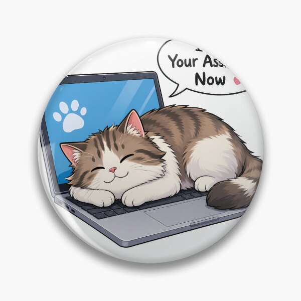 Item preview, I Am Your Assistant Now Cat Laptop designed and sold by BobbyTee Merch.