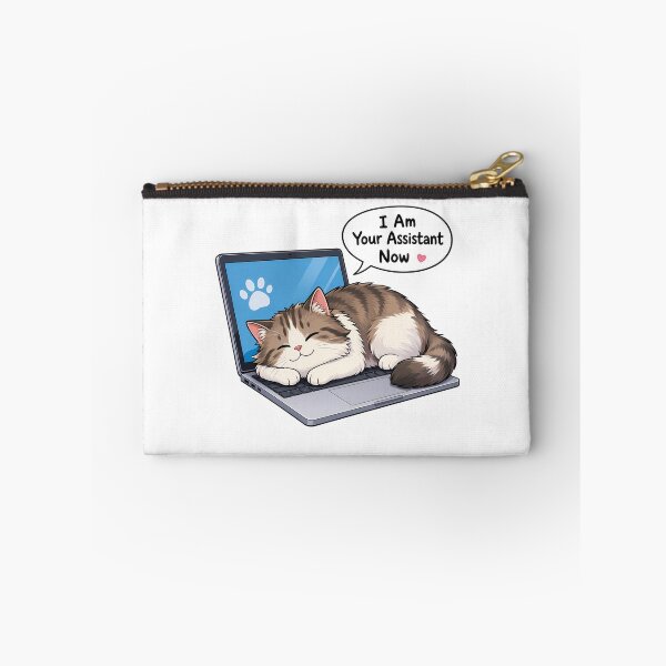 Item preview, I Am Your Assistant Now Cat Laptop designed and sold by BobbyTee Merch.