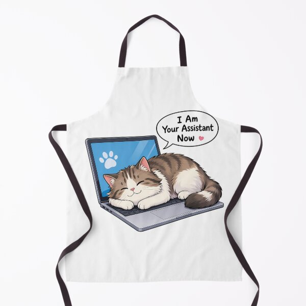 Item preview, I Am Your Assistant Now Cat Laptop designed and sold by BobbyTee Merch.