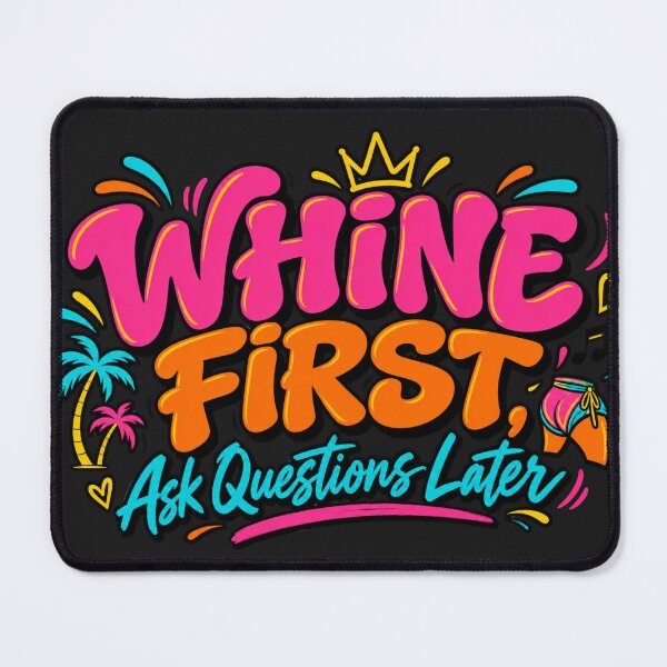 Item preview, Whine First Ask Questions Later Caribbean Fete Humor designed and sold by GiftLore Studio.