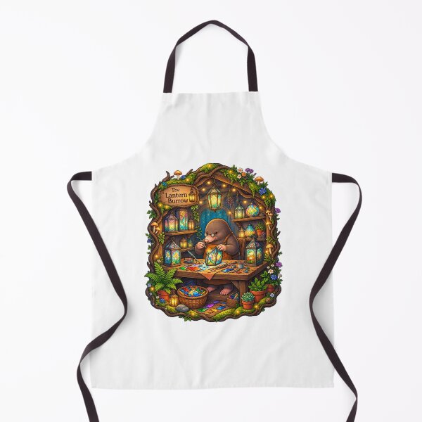 Item preview, The Lantern Burrow | Mole Stained Glass Artisan | Enchanted Woodland Workshop designed and sold by MrDev.
