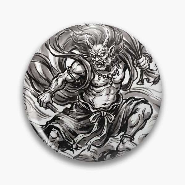 Item preview, Fujin Wind God Kanji Ink Art designed and sold by Kanjigraphy.